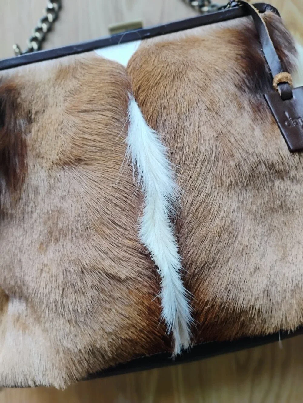 Diane Gail SPRINGBOK Antelope Fur Shoulder Bag Y2K